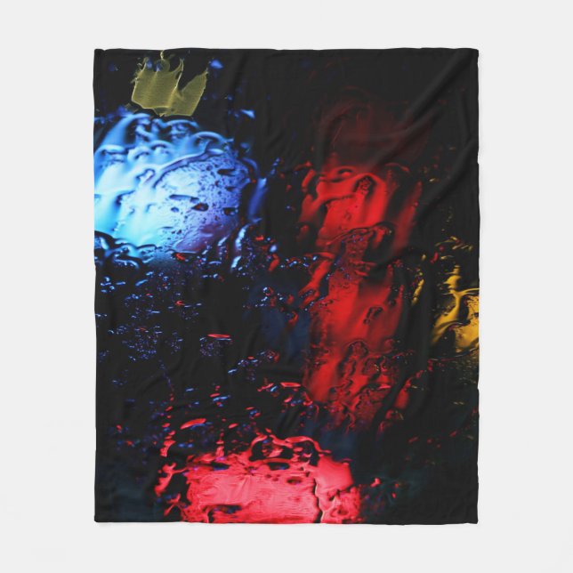 rote und blaue LED-Lampe Fleecedecke (Vorderseite)