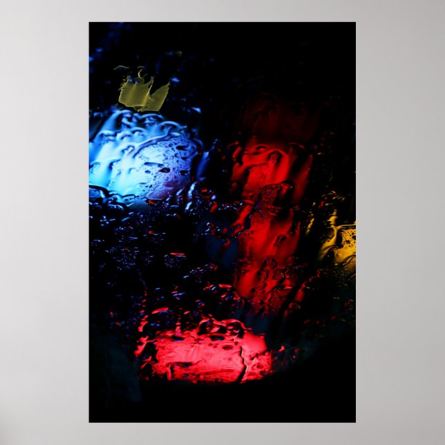 rote und blaue LED-Lampe Poster (Vorne)