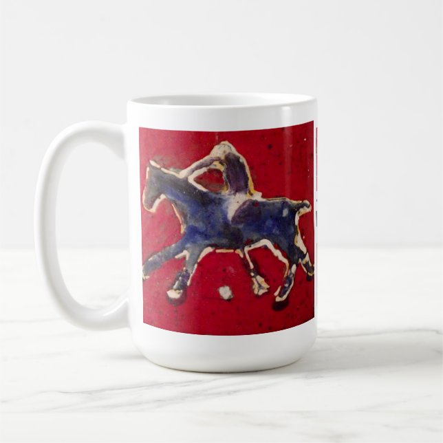 Rote und blaue Polo-Tasse Kaffeetasse (Links)
