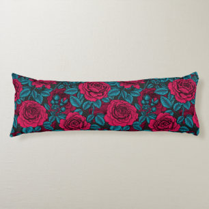 Rote und blaue Rose Seitenschläferkissen