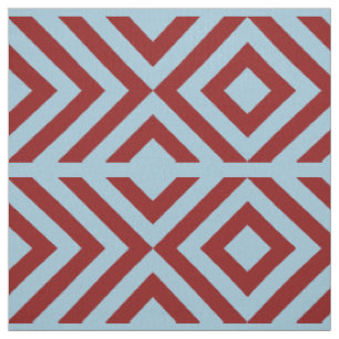 Rote und blaue Sparren und Diamanten geometrisch Stoff