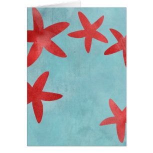 Rote und blaue Starfish