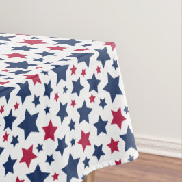 Rote und Blaue Sterne - Muster der amerikanischen  Tischdecke