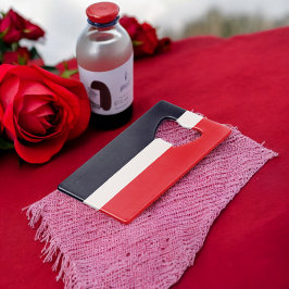 Rote und blaue Streifen Geldbeutel Flaschenöffner