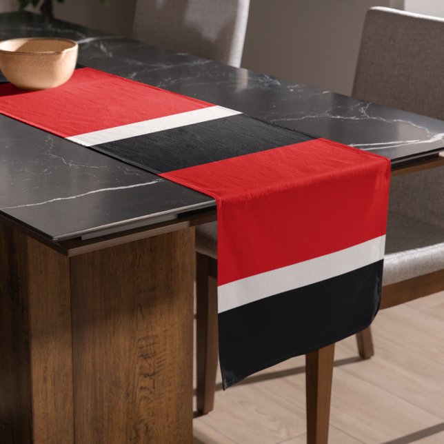 Rote und blaue Streifen Großer Tischläufer (table runner)