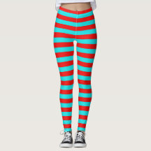Rote und blaue Streifen - Leggings