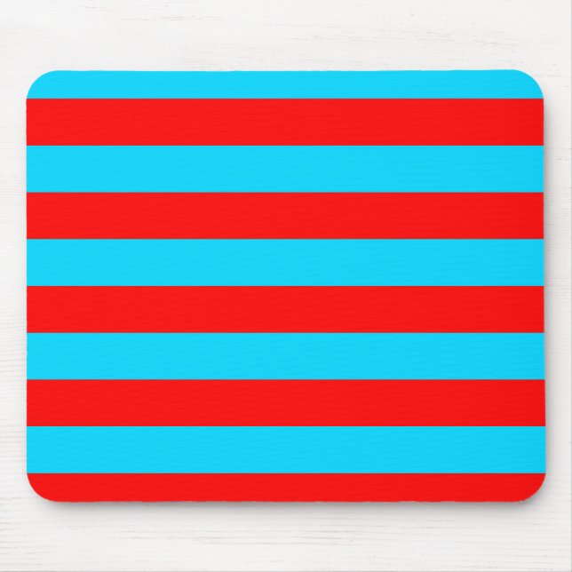 Rote und blaue Streifen Mousepad (Vorne)