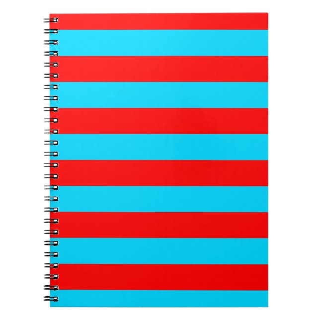 Rote und blaue Streifen Notizblock (Vorderseite)