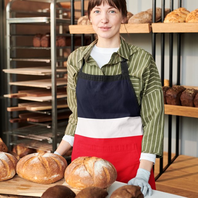 Rote und blaue Streifen Schürze (Apron)