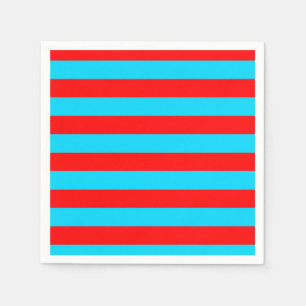 Rote und blaue Streifen Serviette