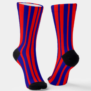 Rote und blaue Streifen Socken