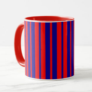 Rote und blaue Streifen Tasse