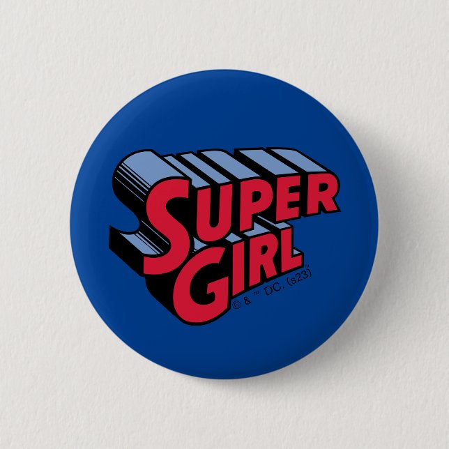 Rote und blaue Supergirl-Logo Button (Vorderseite)