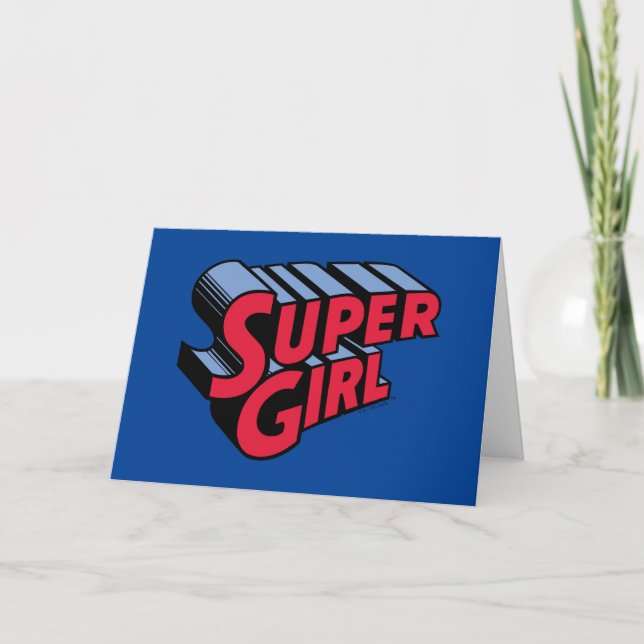 Rote und blaue Supergirl-Logo Karte (Vorderseite)