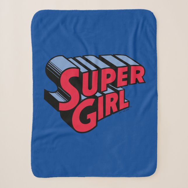 Rote und blaue Supergirl-Logo Sherpadecke (Vorderseite)