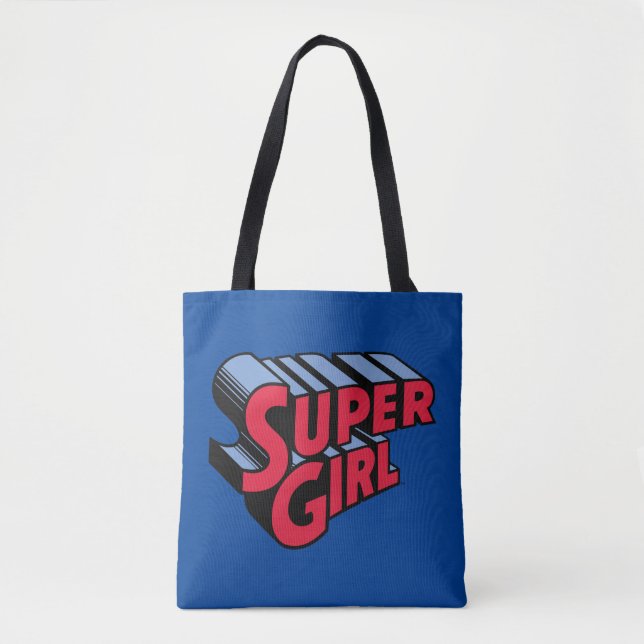 Rote und blaue Supergirl-Logo Tasche (Vorderseite)