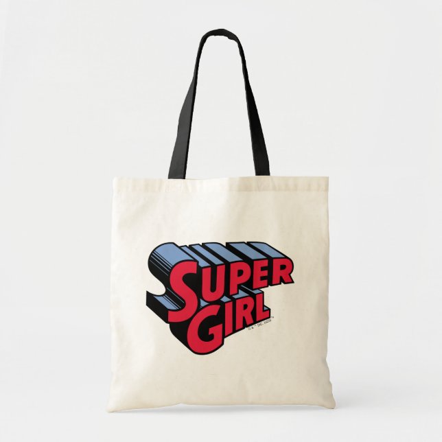 Rote und blaue Supergirl-Logo Tragetasche (Vorne)