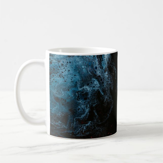 Rote und blaue Tapete Kaffeetasse (Links)