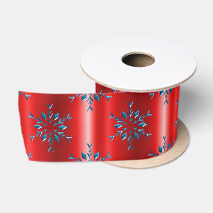 Rote und blaue Weihnachten Satinband