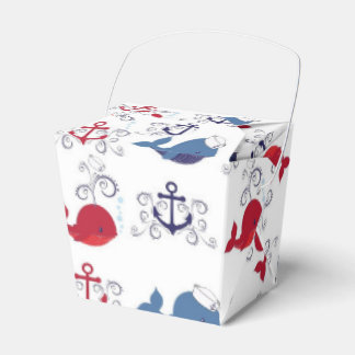 Rote und Blauwale und Anker Geschenkschachtel