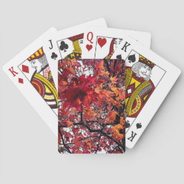 Rote und braune Blätter Spielkarten