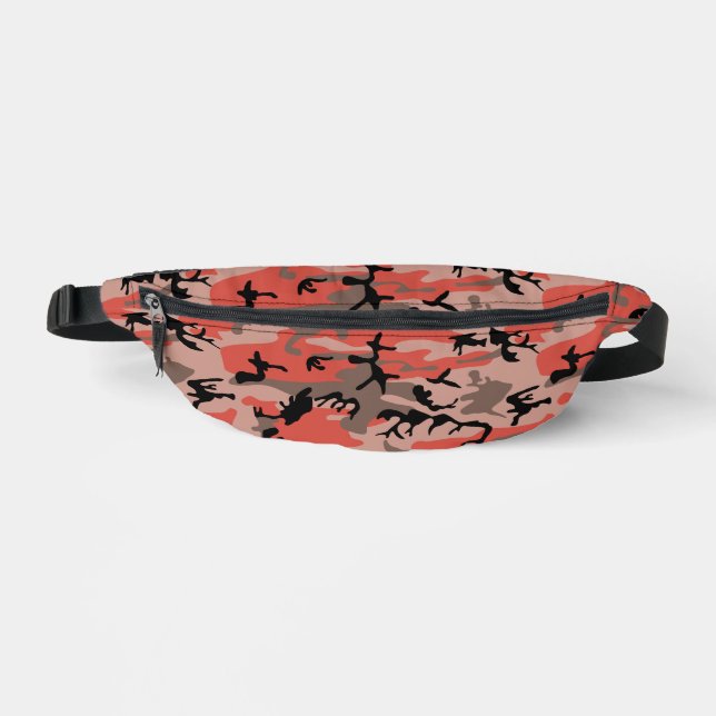 Rote und braune Camouflage, Militär, Armee Bauchtasche (Vorderseite)