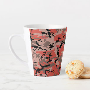 Rote und braune Camouflage, Militär, Armee Milchtasse