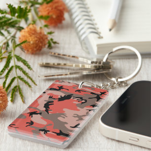 Rote und braune Camouflage, Militär, Armee Schlüsselanhänger