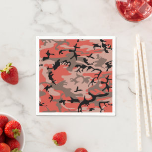 Rote und braune Camouflage, Militär, Armee Serviette