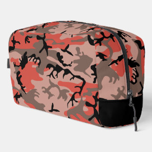 Rote und braune Camouflage, Militär, Armee Waschbeutel