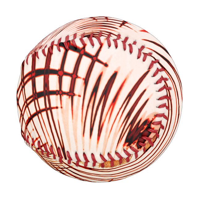 Rote und braune Kurven mit gealterter Wirkung Baseball (Vorne Rechts)