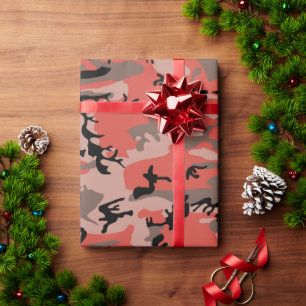 Rote und braune Tarnung, Militär, Armee Geschenkpapier