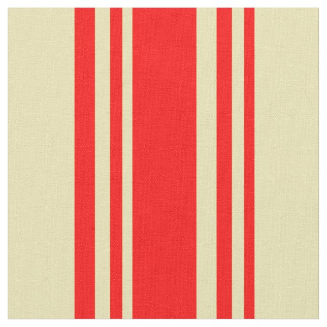 Rote und farbige Linien von Tan Stoff (Nahaufnahme)