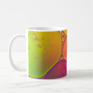 Rote und gelbe abgerundete Abbildung Kaffeetasse