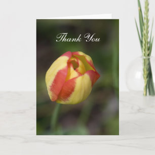 Rote und gelbe Blume Danke Karte