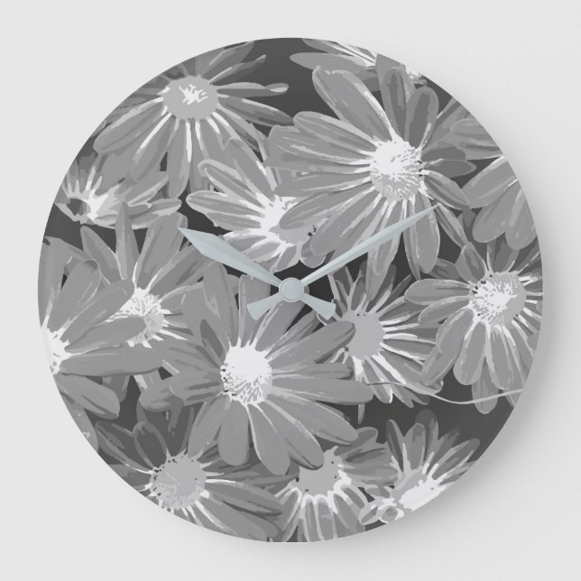 Rote und gelbe Blumen 2 Große Wanduhr (Vorderseite)