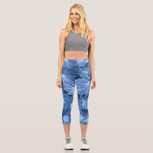 Rote und gelbe Blumen 3 Capri Leggings