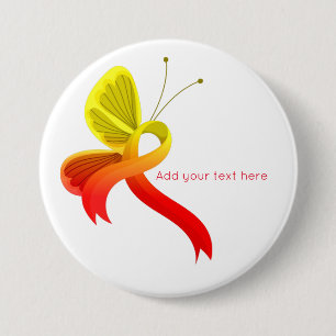 Rote und gelbe Butterfly-Taste Button