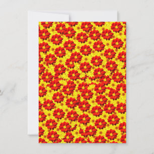 Rote und gelbe Dahlien-Blume Feiertagskarte