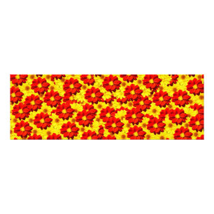Rote und gelbe Dahlien-Blume Fotodruck