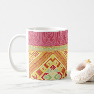 Rote und Gelbe Federn Kaffeetasse