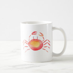 Rote und gelbe Krabbe Kaffeetasse