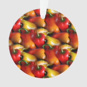 Rote und gelbe Paprikaschoten Ornament