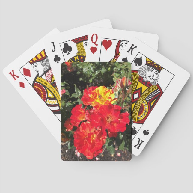 Rote und Gelbe Rosen, Portland, Oregon Spielkarten (Rückseite)