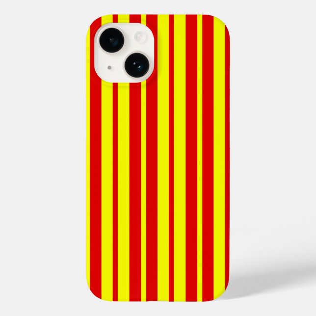 Rote und gelbe Streifen Case-Mate iPhone 14 Hülle (Rückseite)