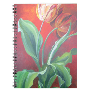 Rote und gelbe Tulpen Notizblock