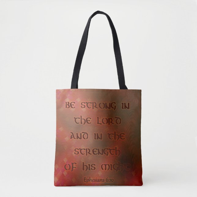 Rote und Gold-Bibelverse Tasche (Vorderseite)