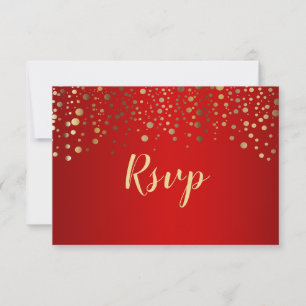 Rote und goldene Flecken - UAWG RSVP Karte