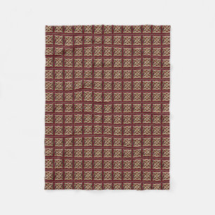 Rote und goldene keltische Knoten Fleecedecke