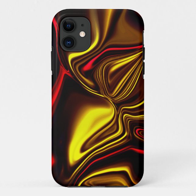 Rote und goldene Linien mit dunklen Teilen Case-Mate iPhone Hülle (Rückseite)